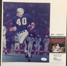 MIAMI DOLPHINS DICK ANDERSON HAND SIGNED AUTOGRAPHED 8X10 PHOTO JSA COA