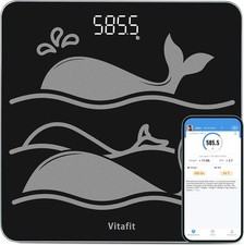 Vitafit Amazing 600lb Smart Bathroom Scale for Body Weight Black
