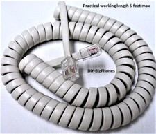 Soft White 9Ft Handset Cord for NEC Dterm Series-i Phone DTR 8D 16D 32D Curly