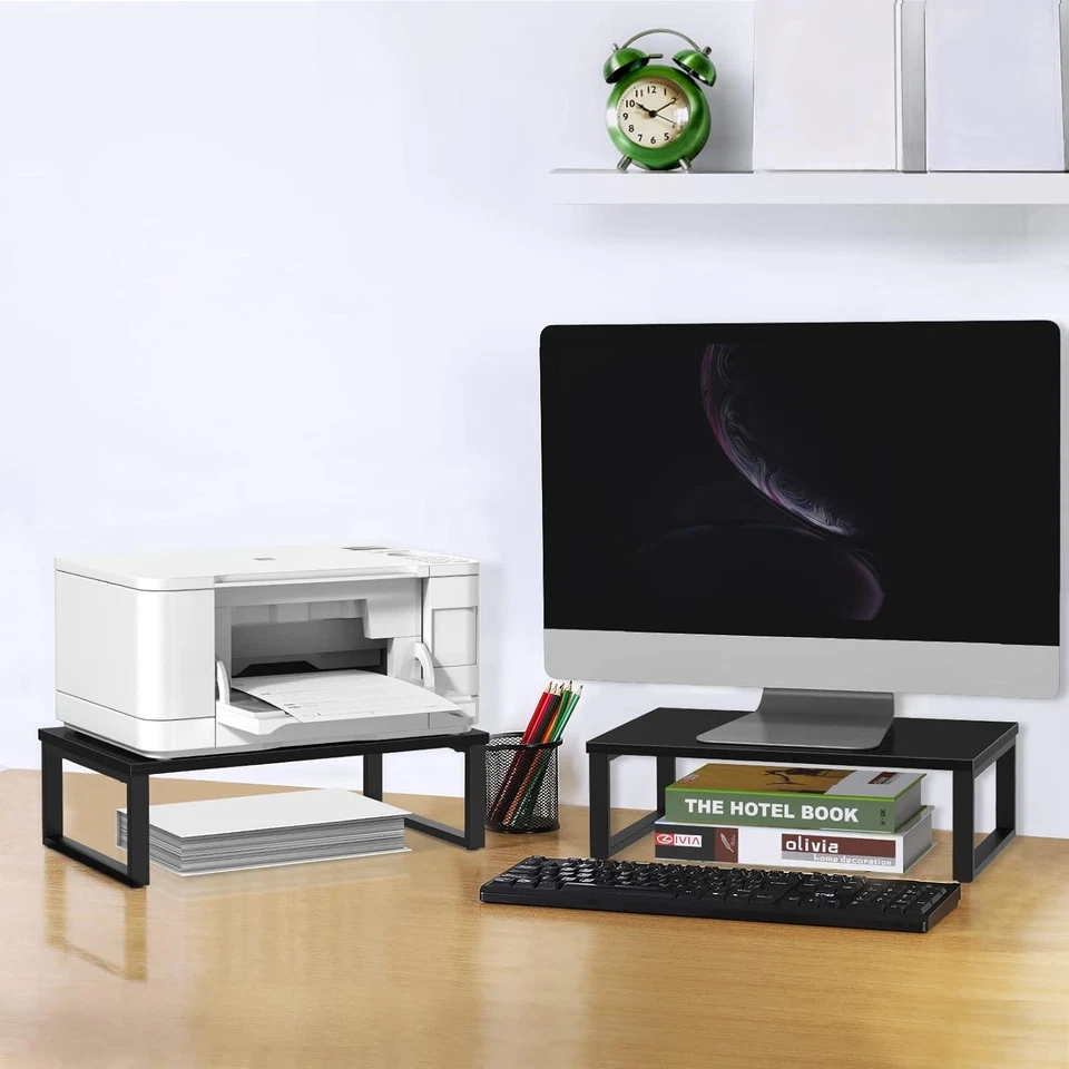 2Pack Monitor Stand Riser Desk Shelf Organizer Printer Table Laptop Monitor Lift - Image 2 of 4