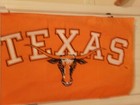 UNIVERSITY OF TEXAS LONGHORNS Orange 3'x5' Flag "BEVO" Logo One Side Rayon NWOT — photo 1