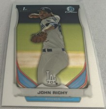 2014 Bowman Chrome Draft Baseball John Richy Los Angeles Dodgers 1st Bowman