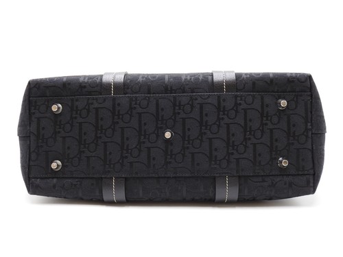 Christian Dior Trotter Flower Embroidery Shoulder Hand Bag Canvas Black X-9166 - Bild 6 von 15