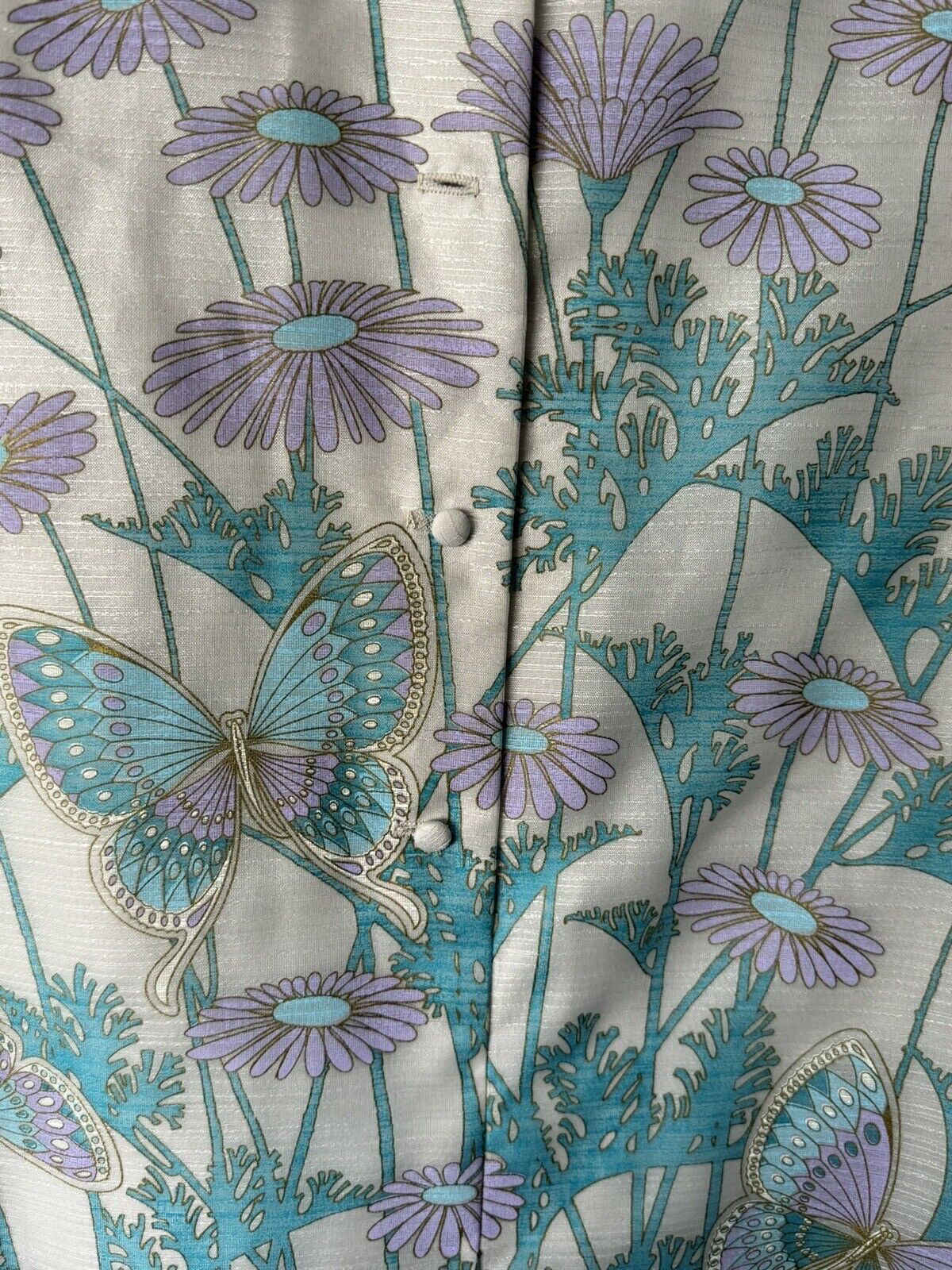 Alfred Shaheen Maxi Dress Vintage Butterfly Daisy… - image 3