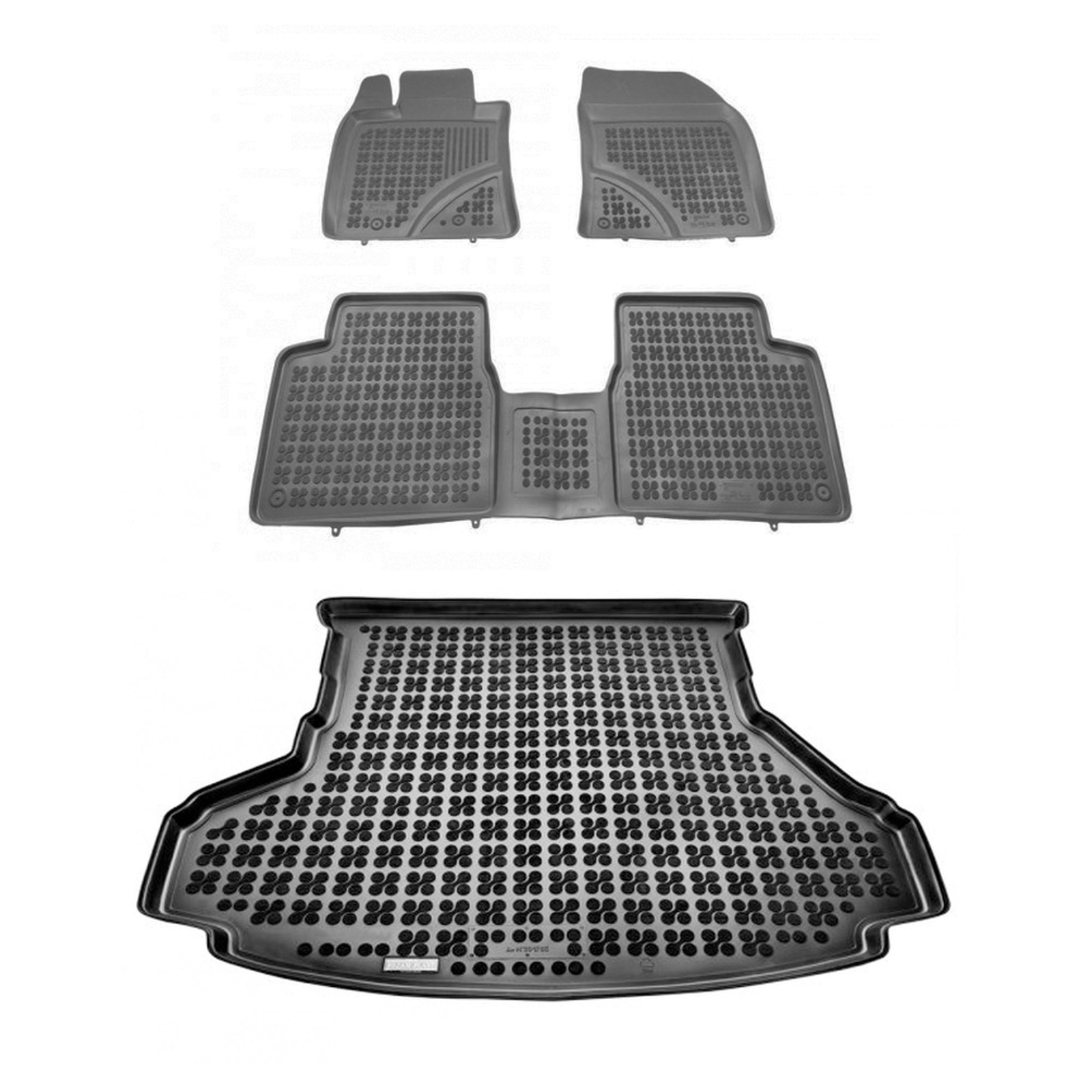 Tapis de sol sur mesure en moquette noire pour Toyota Avensis III Berline 2009