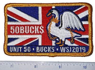 2019 Unit 50, 50 Bucks UK Badge 24th World Boy Scout Jamboree MINT