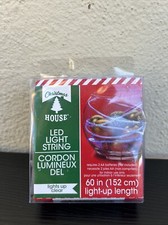 New LED Light Set Christmas House Clear rope light battery powered. 60"