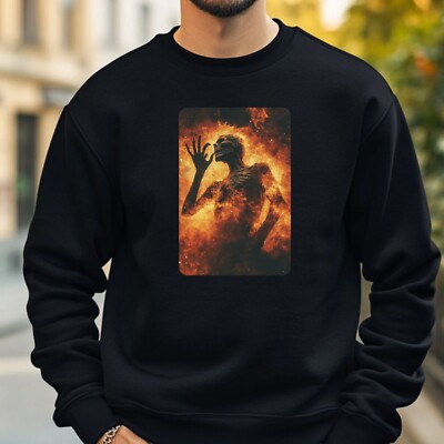 Zombie On Fire Sweatshirt Cosy And Perfect For Any Occasion S To 4XL