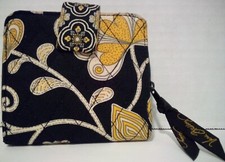 Vera Bradley Yellow Bird Pattern 2008, Ret. 4.25"x4"x0.5" Zip Around Wallet
