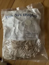 Vintage Luau Fish Net Display - For Nautical Fish Decoration American Marketing