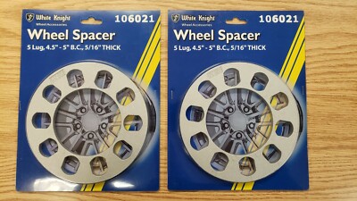 1 Pair Of White Knight 5 Lug Wheel Spacers 5 16 Thick Pn 106021 Brand New Ebay