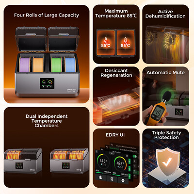 Creality SpacePi X4 Filament Dryer 4 Spools Filament Dryer Box 360