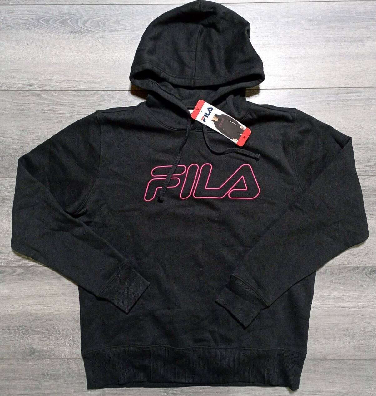 Fila Pullover Felpa con Cappuccio Adulto Donna Medium Nero Morbido