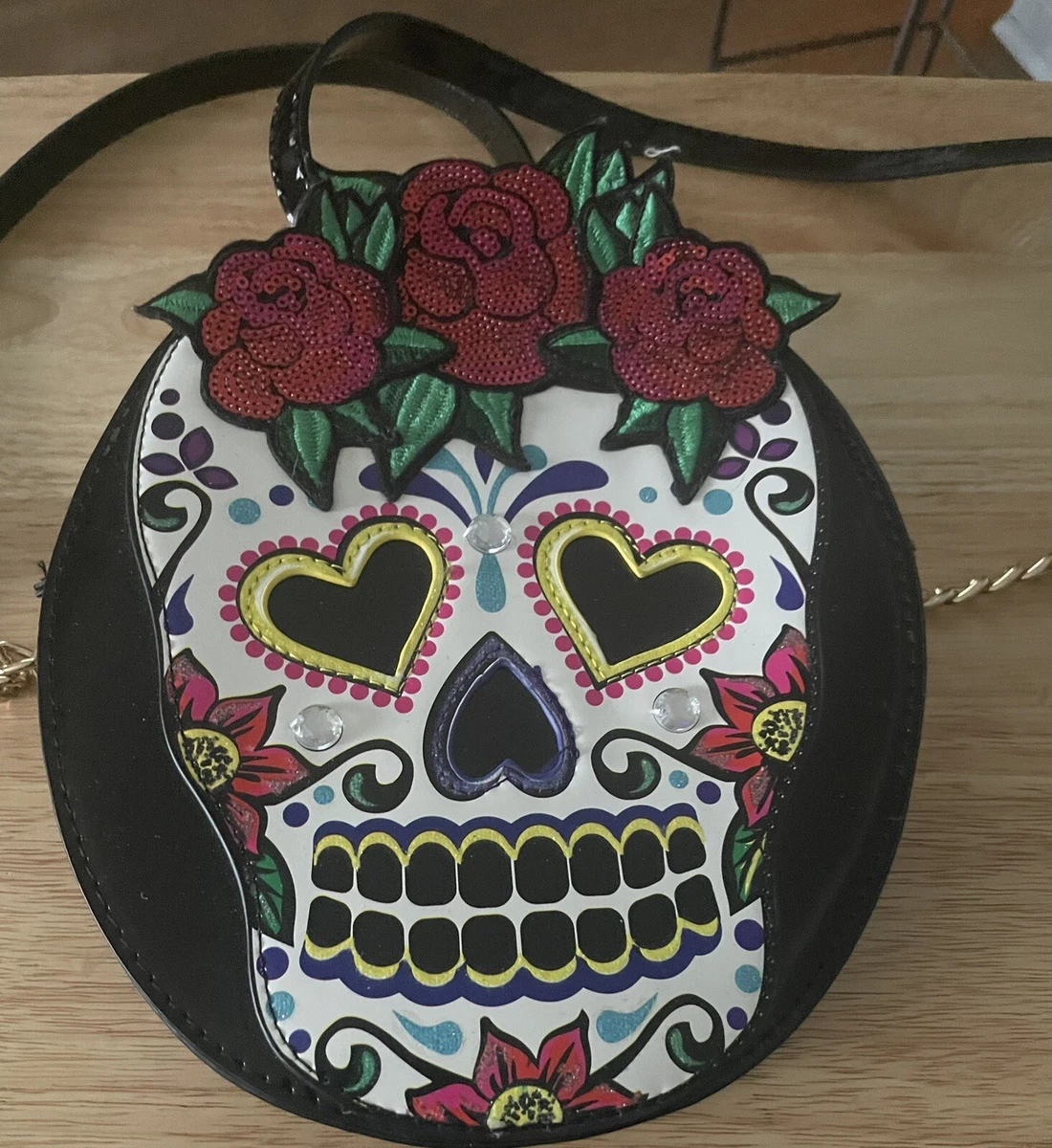 Betsey johnson sugar skull best sale bag