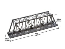 NOCH 21320 Kastenbrücke Stahlträgerbrücke H0 360 mm lang, Bausatz, Neu + OVP