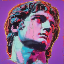 👑 Andy Warhol Inspired Alexander Art Print 🖼️ |COA + Museum 30x30"| 1/25 ✍️V14