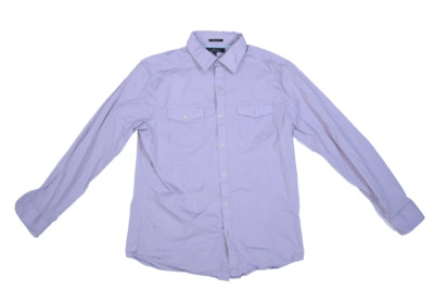 Marc Anthony Slim Fit Long Sleeve Light Lilac Purple Button Front Shirt Mens L