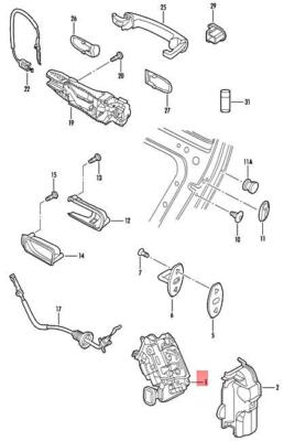 VW GOLF VARIANT JETTA SYNCRO VENTO 163 AU2 BC1 DOOR LOCK 5GM839016E