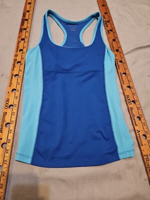 OLD NAVY Shirt Womens Medium M Blue Active Go For A Run Stretch Tank Top 