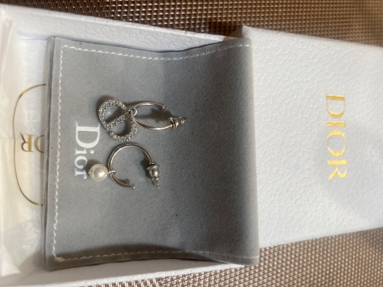 dior CD earrings authentic silver - image 2