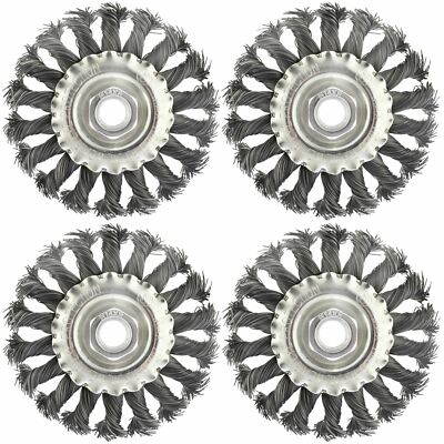 Steel Wire Bevel Brush 100mm X M14 - Wire Brushes From