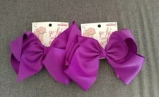 SCUNCI 1 PC HAIR CLIP GO BIG AND GO BOW PURPLE NEW PACK OF 2
