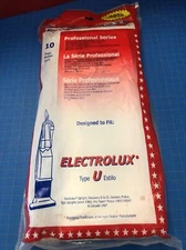 10 Janitized Plus Professional Anti-Microbial Vacuum Bags Electrolux Type U dust