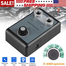 Dual Plug Car Spark Plug Tester 12V Gasoline Ignition Plug Diagnostic Tool USA