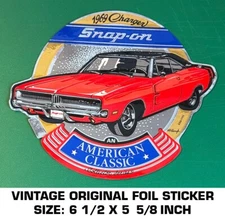 SNAP-ON 1969 DODGE CHARGER AMERICAN CLASSIC-VINTAGE ORIGINAL FOIL DECAL STICKER