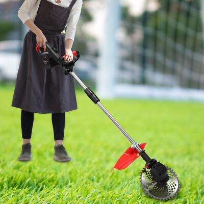 Brushless Cordless Grass Trimmer 21V 1800W 20cm Blade With 2 Batteries