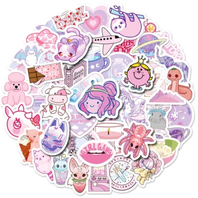 25 Purple Pink Aesthetic Funny Girl Power Kawaii Cute stickers | eBay