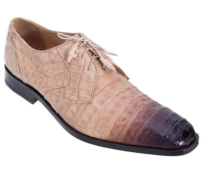 LOS ALTOS GENUINE ORYX CROCODILE CAIMAN BELLY OXFORDS DRESS SHOE D