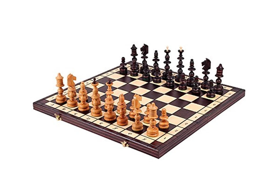 The Alcazar Chess Set an Unique Hand Crafted Wood Chess Pieces with a 5 inch ... - Image 3 of 4