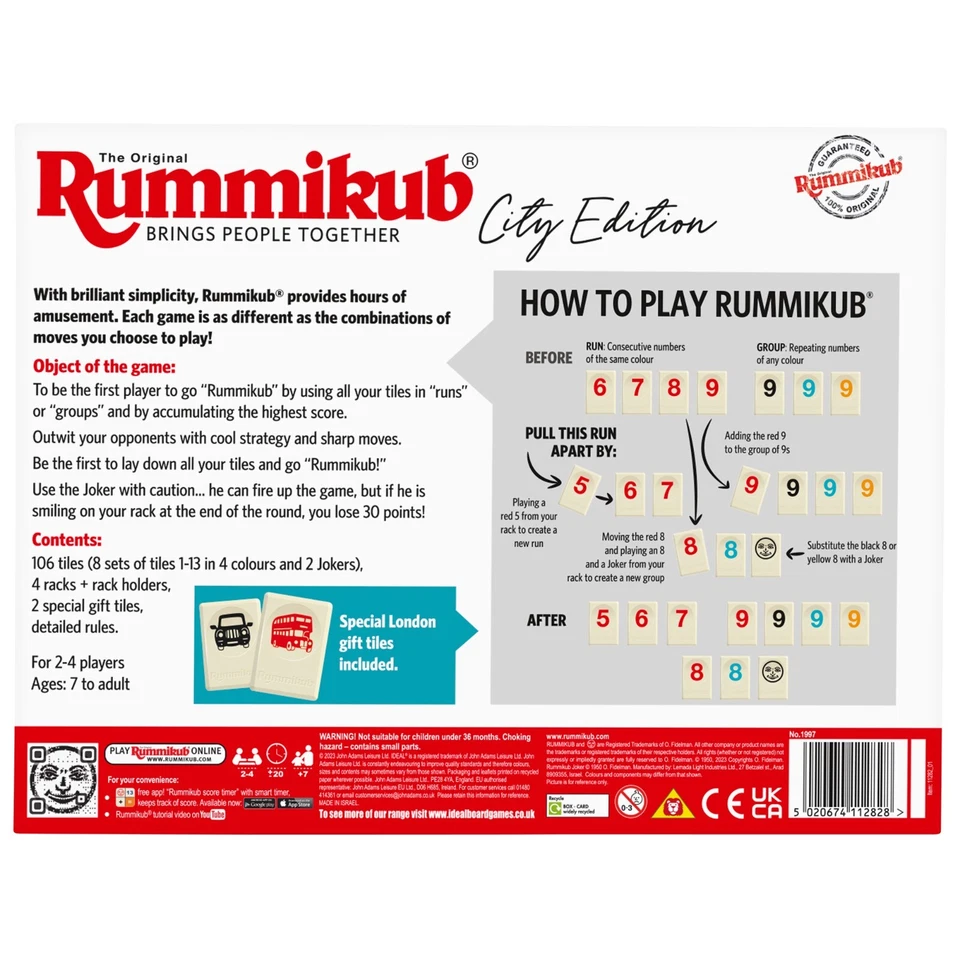 Rummikub City Edition by Ideal - Classic Family Strategy Board Game Set - Image 3 of 3