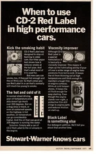 1971 Stewart Warner CD-2 Red Label oil additive Vintage Print Ad