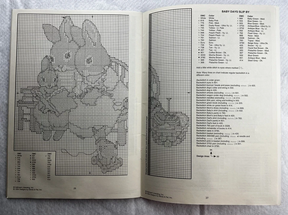 Baby's First Year Cross Stitch Pattern Book Hallmark by Gloria & Pat #92 - Image 3 of 4