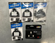 5 Bicycle Cleats Sets Exustar E-BSL11 for Shimano SPD-SL Pedals Delta Cleat Road