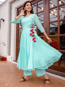 sky blue colour plazo