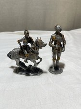 LOT OF 2 Myths and Legends Pewter Knight Collection Knight on Horse with Sword