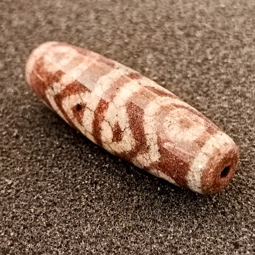 Antique Old Indo Tibetan Himalayan Agate Dzi Bead 6 Eyes Pattern Amulet Pendant