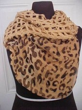 MIXIT Womens Neck Scarf Loop Knit on One Side Leopard Print on One Side China