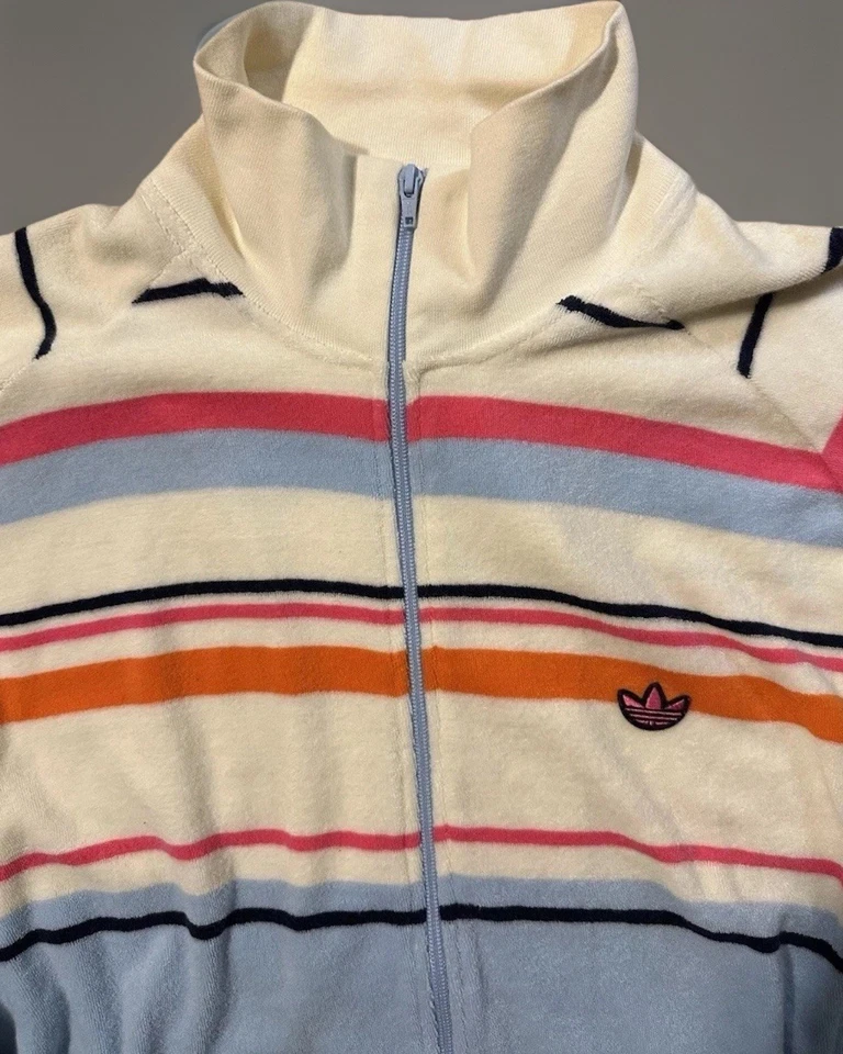 VTG Y2K Men’s adidas Original’s Terry Cloth Track Jacket Size XL COMFORTABLE - Image 4 of 4