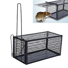 Smart Self-Locking Metal Mousetrap Humane Rat Cage Reusable Mouse Catcher Trap