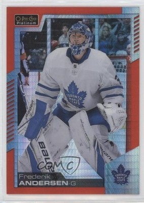 2020-21 O-Pee-Chee Platinum Red Prism 173/199 Frederik Andersen #46 18dr