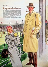 Original 1946 Vintage Print Ad: Kuppenheimer, An Investment in Good Appearance