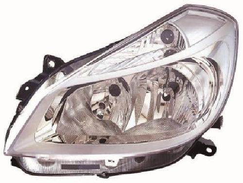 ABAKUS Headlight 551-1156L-LD-EM Left Chrom For Renault (No Motor Bulb)