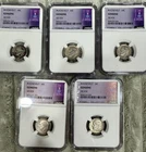Set Of 5 Roosevelt Dime 10C Silver NGC Pinball Collection! New from NGC!