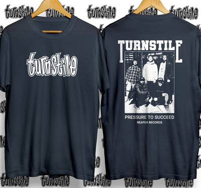 #ad #ad Turnstile Band Pressure to Proceed Music 2 Side Black Unisex Shirt WA0444 $27.99
