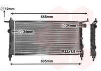 MotorküHler WasserküHler Van Wezel 37002183 FüR Tigra Opel Corsa Combo S93 F08