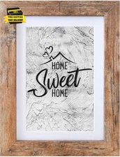 5X7 Picture Frame - Can Display Photo 4X6 with Mat, Wood Frame with Shatterproof